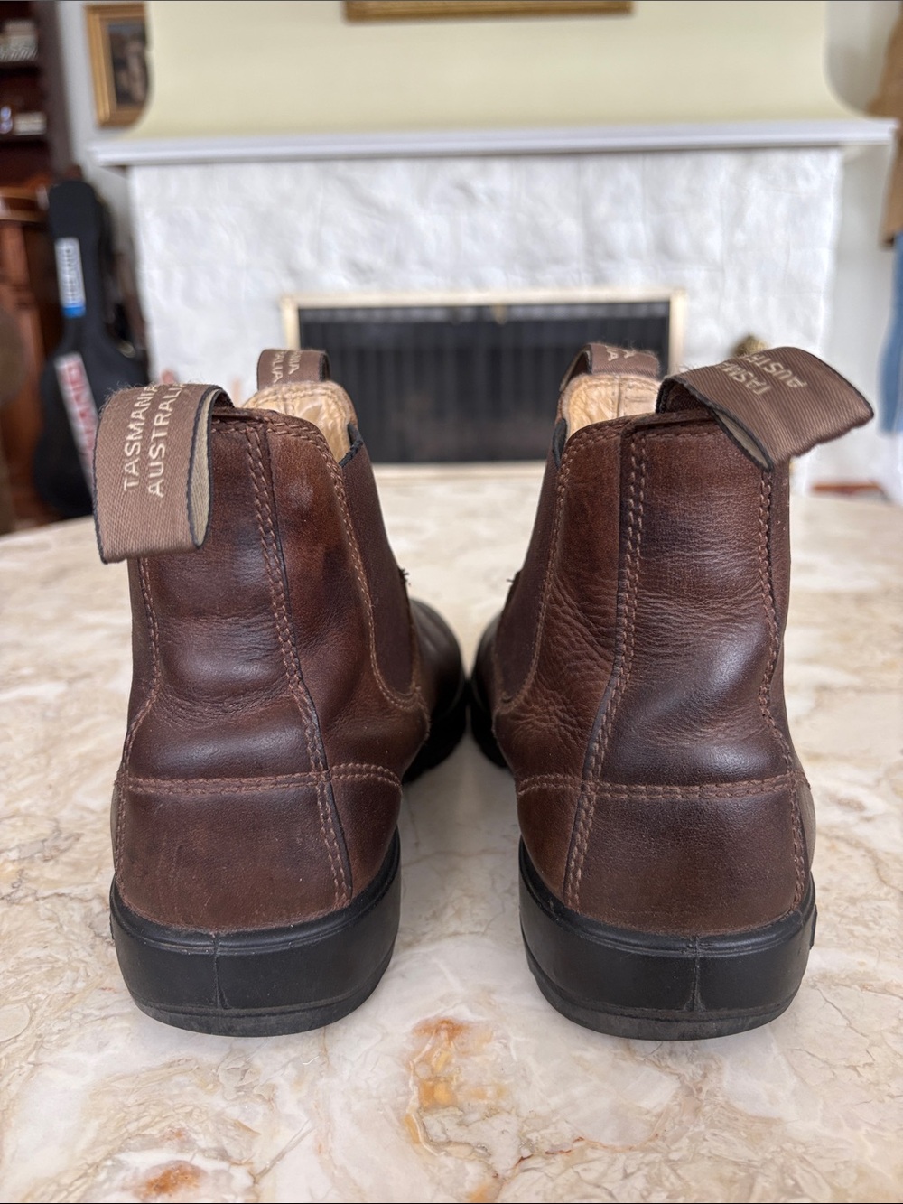 Blundstone Brown Leather Chelsea Ankle Boots - Picture 7 of 13